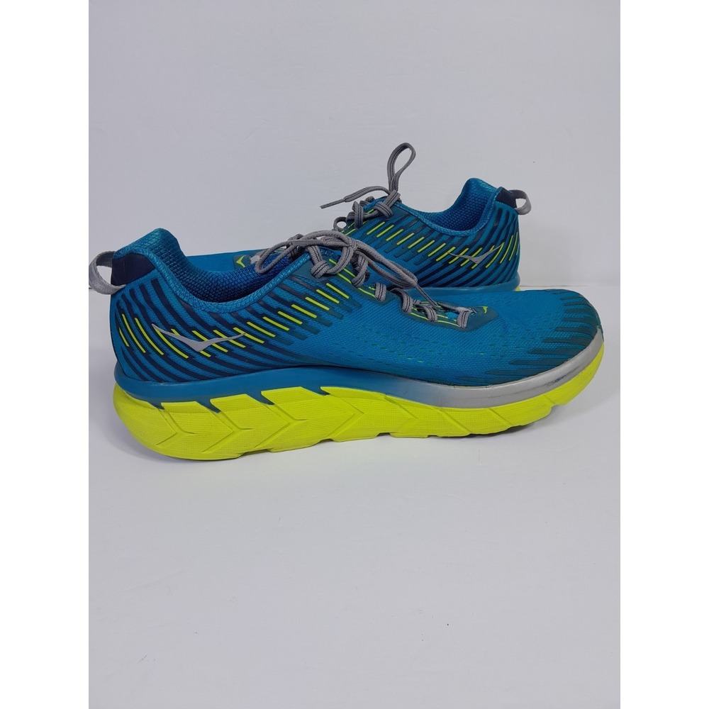 Hoka One One Clifton 5 Blue/Yellow Running Shoes Mens Size 11.5 - Picture 8 of 13